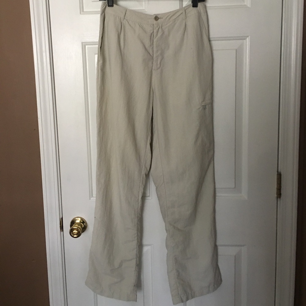Royal Robbins Women Pants Outdoor 100% Nylon Fishing Vintage Pleated Beige 8.